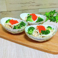 KBBキッチン☆'s cooksnap of when they made ちょっと贅沢✧鮭缶といくらの親子サラダ.
