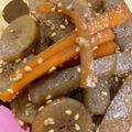 まさこ☆ピヨ's cooksnap of when they made ごぼうコンニャク甘辛煮.