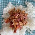 ｍａｃｏ's cooksnap of when they made ❀ベーコンおかかマヨおにぎり☆セコマ風❀.