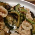 wacco's cooksnap of when they made ゴーヤーと茄子のピリ辛炒め.
