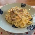 Curry☆Pug's cooksnap of when they made 冷凍うどんでカルボナーラ.