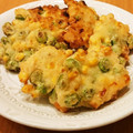 かなりんココりん's cooksnap of when they made 揚げ焼きで簡単♬枝豆とコーンのかき揚げ.