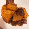 クック112A2B☆'s cooksnap of when they made 牛ハラミと大根の甘辛炒め.