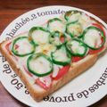 YCHキッチン's cooksnap of when they made 野菜たっぷり❤トマトチーズトースト.