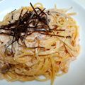 きんぎょさん's cooksnap of when they made たらこクリームパスタ.