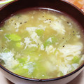 まゆりん。。。's cooksnap of when they made レタスと玉子のとろとろシンプルスープ.