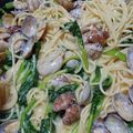 ナーちゃん's cooksnap of when they made ほうれん草とあさりのクリームパスタ.