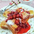 在宅勤務のおじさん's cooksnap of when they made フレンチトーストいちごソース添え.