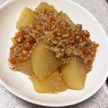 rs8jn2's cooksnap of when they made 【余りアレンジ】大根の鶏そぼろあんかけ煮.