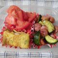 violets's cooksnap of when they made ズッキーニとウインナーの炒めもの.