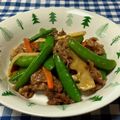 クックWZ3WQY☆'s cooksnap of when they made 牛肉とスナップえんどうのオイスター炒め♪.