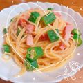 ゆうちくんちゃん's cooksnap of when they made オクラとベーコンの＊和風ペペロンチーノ＊.
