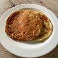 はぴらん's cooksnap of when they made ☆全粒粉バナナヨーグルホットケーキ☆.