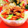 ✽チョコⅠＨ✽'s cooksnap of when they made 甘辛サムギョプサル風おかずサラダ.