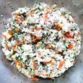 risuyama's cooksnap of when they made 海老天風味の揚げ玉おにぎり。.