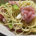 たけみずりん's cooksnap of when they made 簡単美味しい♪タケノコと生ハムパスタ.
