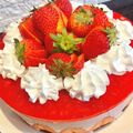ＰＯooＨ's cooksnap of when they made 誕生日に♪苺たっぷりレアチーズケーキ.