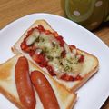 ﾋﾟﾛﾐ♡'s cooksnap of when they made 残り物トマトソースでも豪華☆朝食トースト.