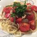 ベティ３'s cooksnap of when they made ツナとトマトの冷製パスタ♪.