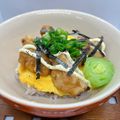 まこさんど's cooksnap of when they made 親子マヨ丼★～からあげリメイク～.