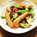 ハチワレねこ's cooksnap of when they made 夏野菜とシャウエッセンのスタミナ煎り.