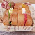 Yukiまむ's cooksnap of when they made ロールパンで☆バラエティサンドイッチ弁当.