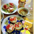 海理ママ's cooksnap of when they made いちごとクリームチーズ☆トースト.