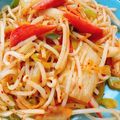 おうちごはん☆'s cooksnap of when they made かにかまとキムチの簡単♬焼きそば.