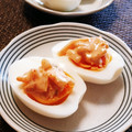 もふもふクロさん's cooksnap of when they made ゆで卵のオイマヨキムチのせ.