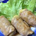 ☆３匹の子ぶた☆'s cooksnap of when they made 豚肉のおもチーズ巻き✧マヨソース.