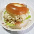 ＠迷子＠'s cooksnap of when they made 新玉ねぎとベーコンのサンドイッチ.
