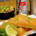 とろろ☆'s cooksnap of when they made 鶏のささみと大葉と明太子の春巻き.