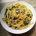 yunapi☆'s cooksnap of when they made mベーコンとほうれん草の和風パスタ.