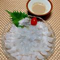 あい♪らんど's cooksnap of when they made ヒラメのお造りを❗肝ポン酢で(^q^)☺.