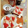 海理ママ's cooksnap of when they made いちごとクリームチーズ☆トースト.