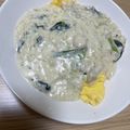 pyonsala's cooksnap of when they made シーフードのホワイトオムライス.