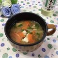 toraちゃん♪'s cooksnap of when they made 圧力鍋で加圧1分☆根菜の味噌汁.