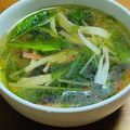 はっぴぃ☆モソモ's cooksnap of when they made カニカマと水菜のスープ✿ごま油で風味よく.