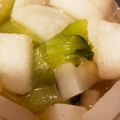 ぷーとんR's cooksnap of when they made 【簡単副菜】大根とチンゲン菜の炊いたん.
