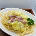 まこさんど's cooksnap of when they made キャベツとベーコンのパスタペペロンチーノ.