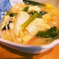 まねけんだ's cooksnap of when they made 超簡単！豆腐と玉子の小松菜あんかけ！！.