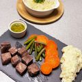 Meto39's cooksnap of when they made サイコロステーキプレート.