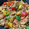 upside2525's cooksnap of when they made 鶏胸肉とナスとピーマンとキノコの甘辛炒め.