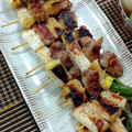 mokocyann's cooksnap of when they made 激安 豚コマ丸めて串焼き 豚串&ネギマ.