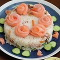 ぐりこ♪♪♪'s cooksnap of when they made お刺身で作る花.