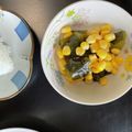 うめもり♪'s cooksnap of when they made こども大好き！わかめとコーンの酢の物簡単.