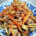 ひっこ's cooksnap of when they made 豚肉とごぼうと人参のきんぴら風炒め煮.