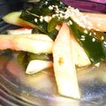 のべ子's cooksnap of when they made すいかの皮とわかめのピリ辛ポン酢和え.