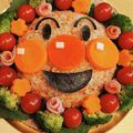 ゆゆ式's cooksnap of when they made ちらし寿司ケーキ アンパンマン.