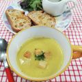 在宅勤務のおじさん's cooksnap of when they made 冷凍ミックスベジタブルの冷製スープ♪.
